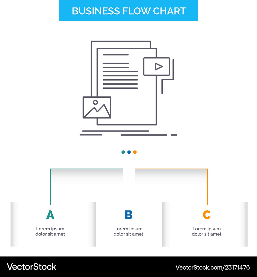 Data document file media website business flow Data document file media website business flow vector image