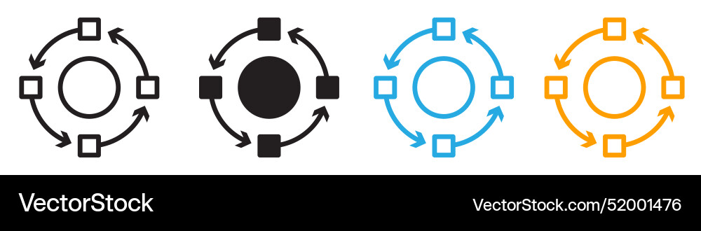 Efficient operation icons for automated workflows Vector Image