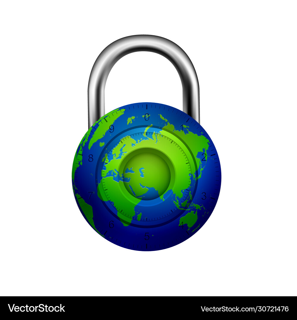 Isolated background with padlock showing lockdown Isolated background with padlock showing lockdown vector image