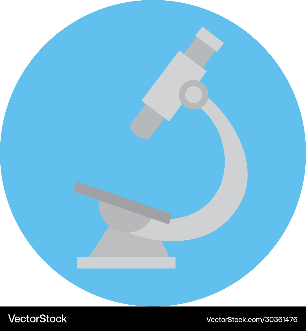 Microscope laboratory in frame circular isolated Microscope laboratory in frame circular isolated vector image
