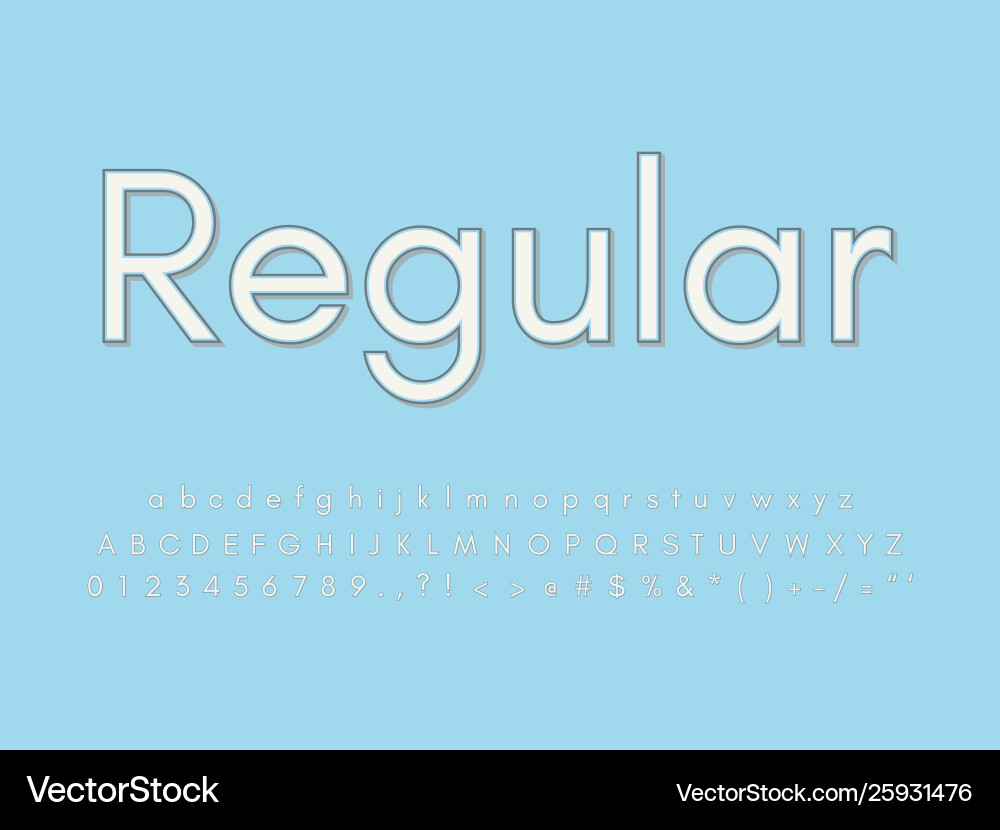 Retro font and alphabet stock Vector Image