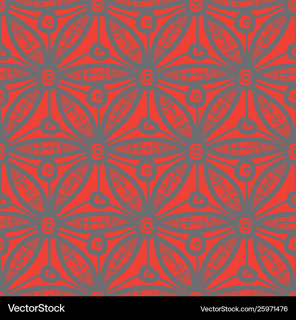 Seamless pattern design with hexagonal lace motif Vector Image