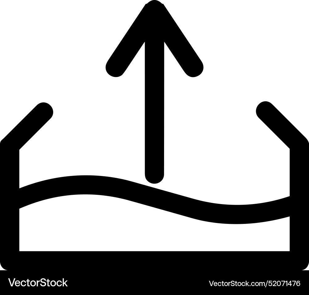 Upload outline icon symbol image Upload outline icon symbol image Vector Image