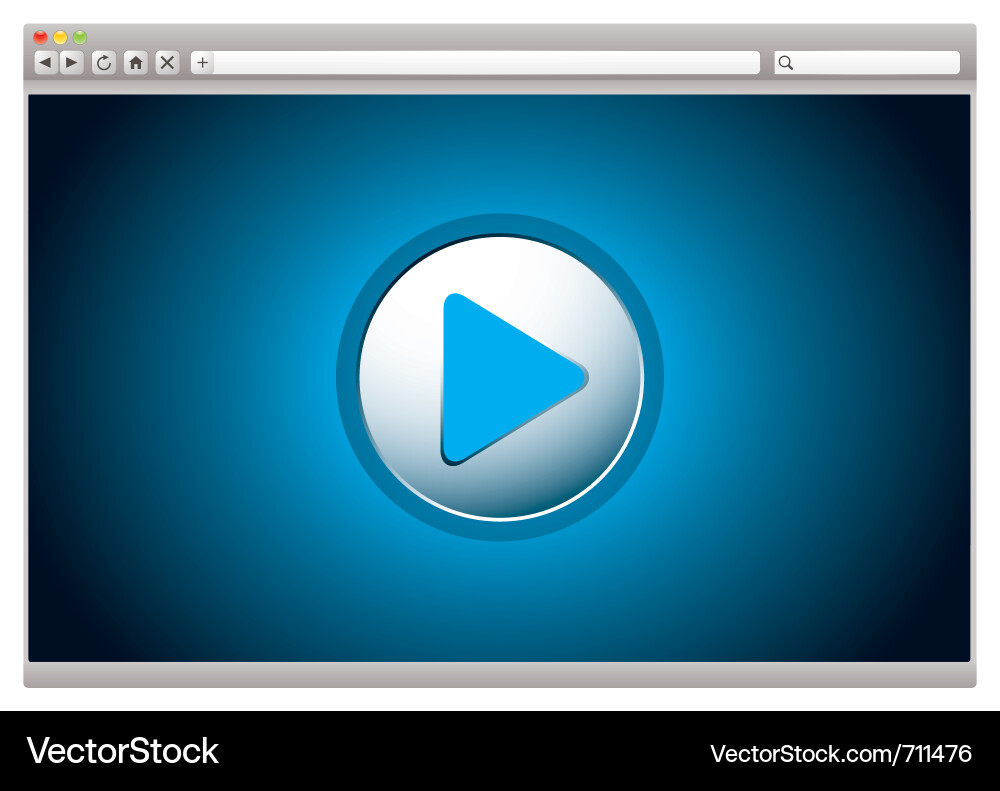 Web Video Player Icon vector image