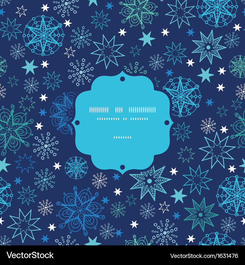 Winter Snowflake Seamless Pattern Vector Image