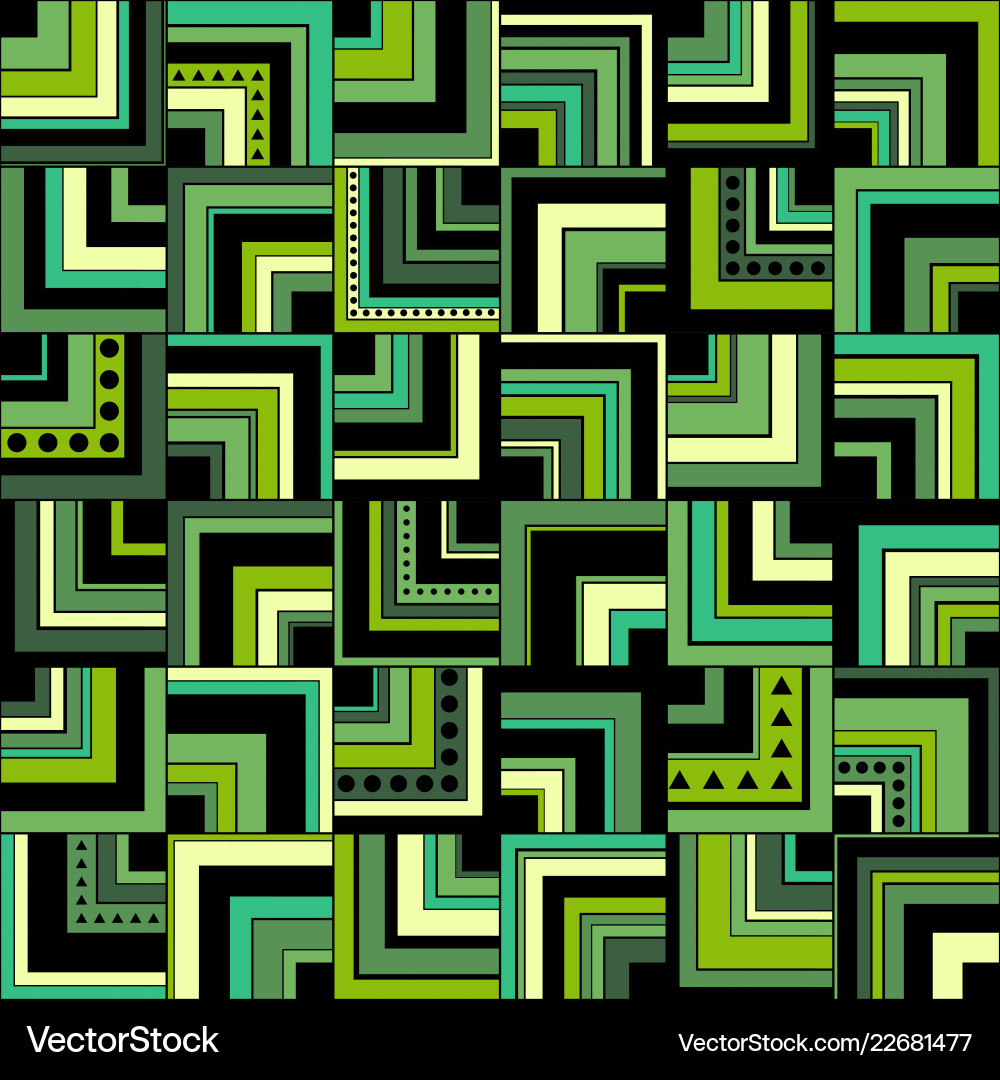 Background with squares circles and triangles vector image