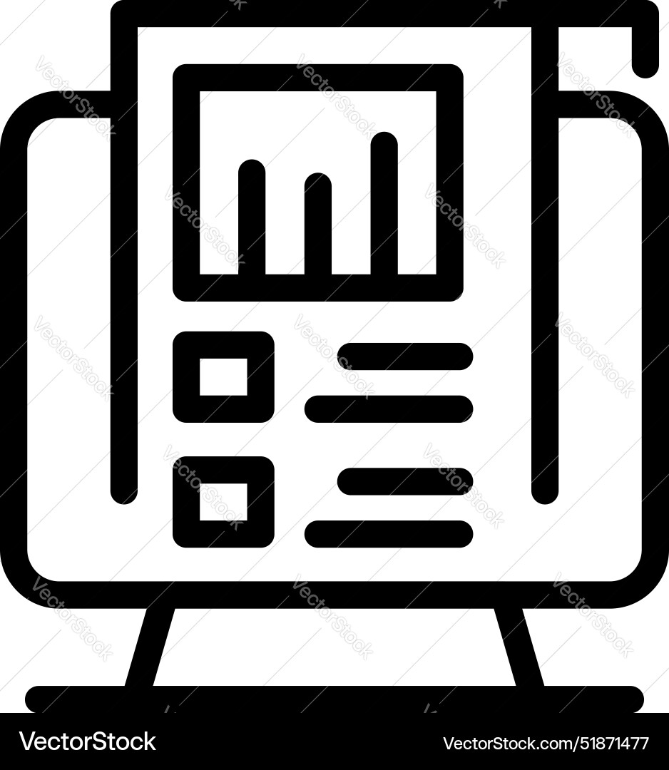 Computer showing graph and charts for business Computer showing graph and charts for business vector image