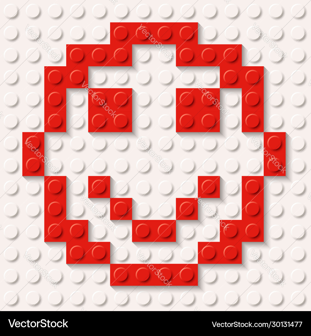 Constructor smile red Constructor smile red vector image