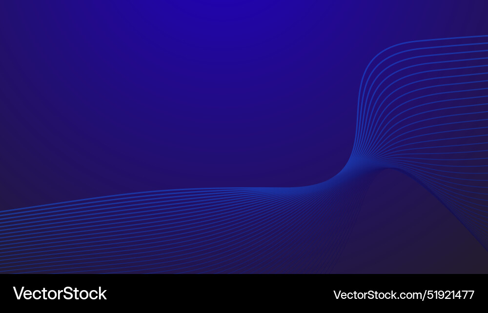 Dark blue gradient background with curve line Vector Image