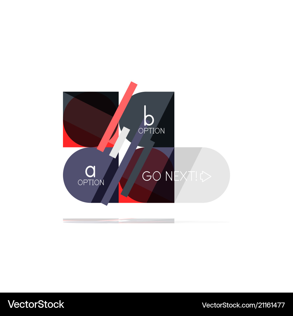Minimal flat clean abstract option step Minimal flat clean abstract option step Vector Image