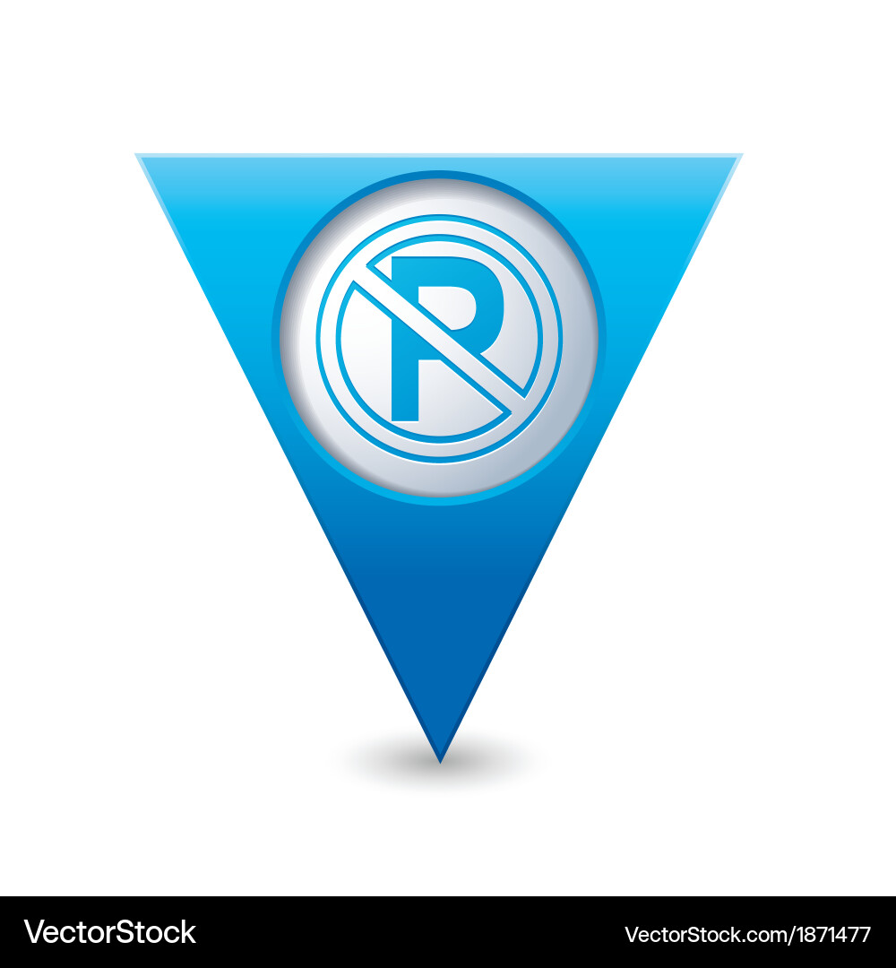 No parking symbol map pointer blue Vector Image