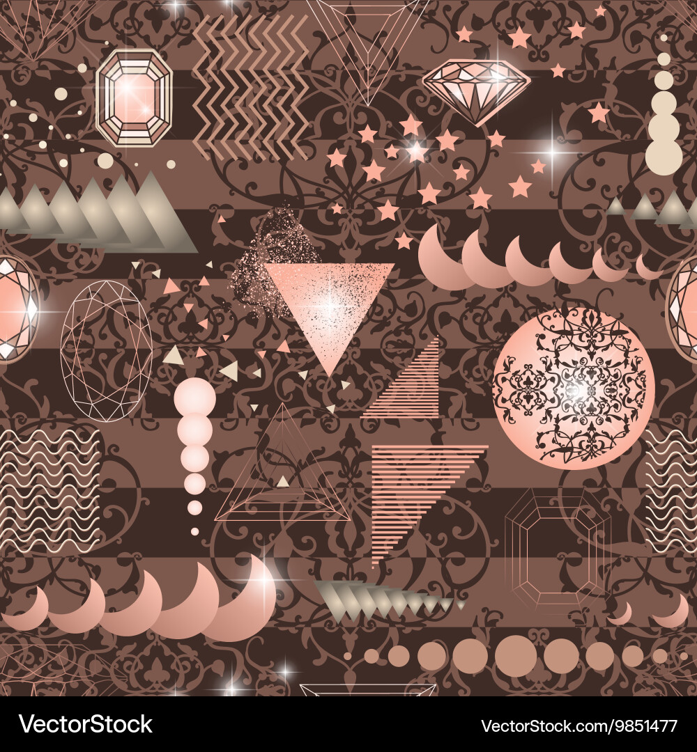Trendy modern seamless pattern with abstract Vector Image
