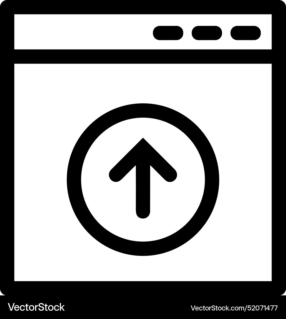 Upload outline icon symbol image Vector Image