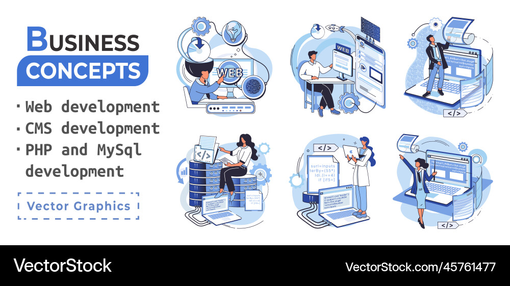 Website architecture concepts web development Website architecture concepts web development vector image