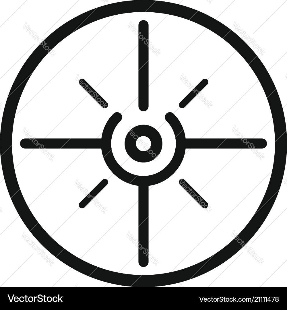 Aim scope target icon simple style Aim scope target icon simple style vector image