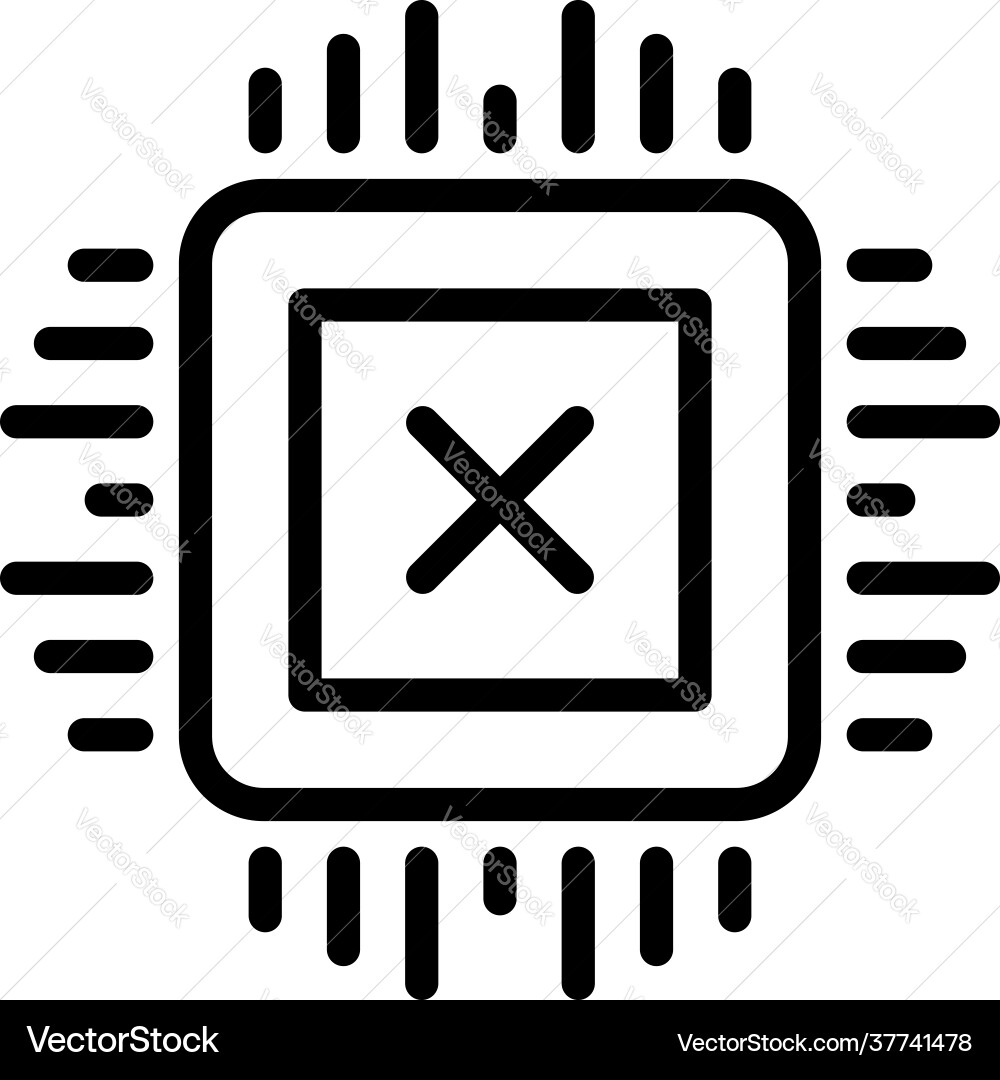 Api processor icon outline style Api processor icon outline style vector image