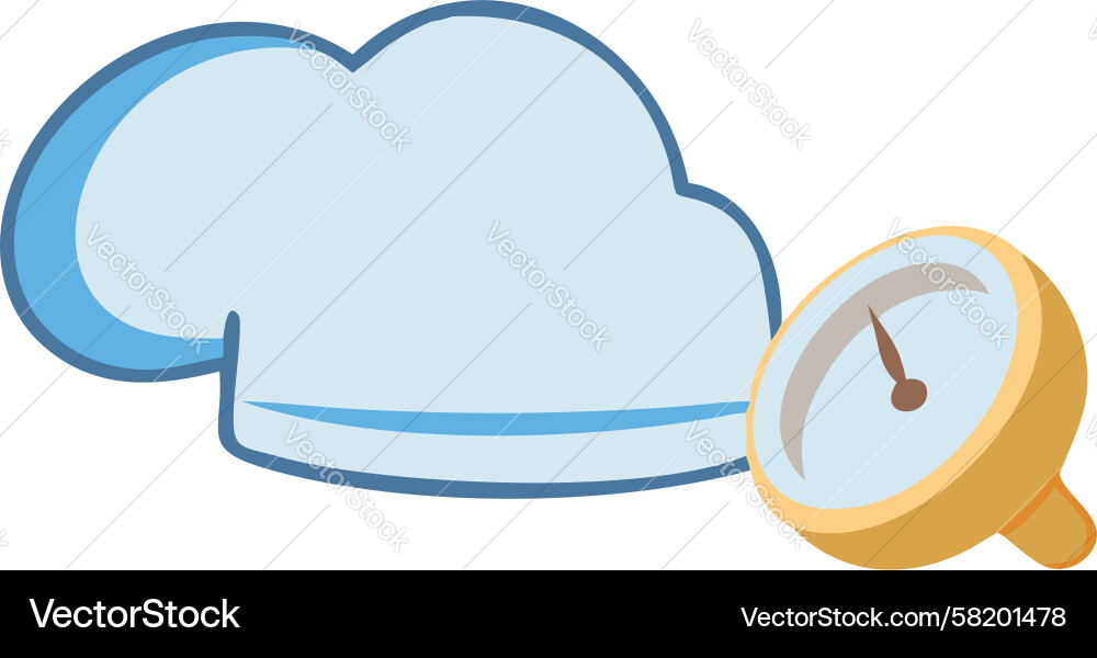 Chef hat with clock time icon design generative ai Vector Image