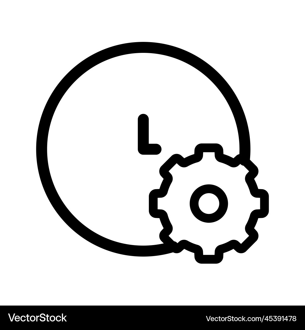 Clock icon with gears suitable for time Clock icon with gears suitable for time vector image