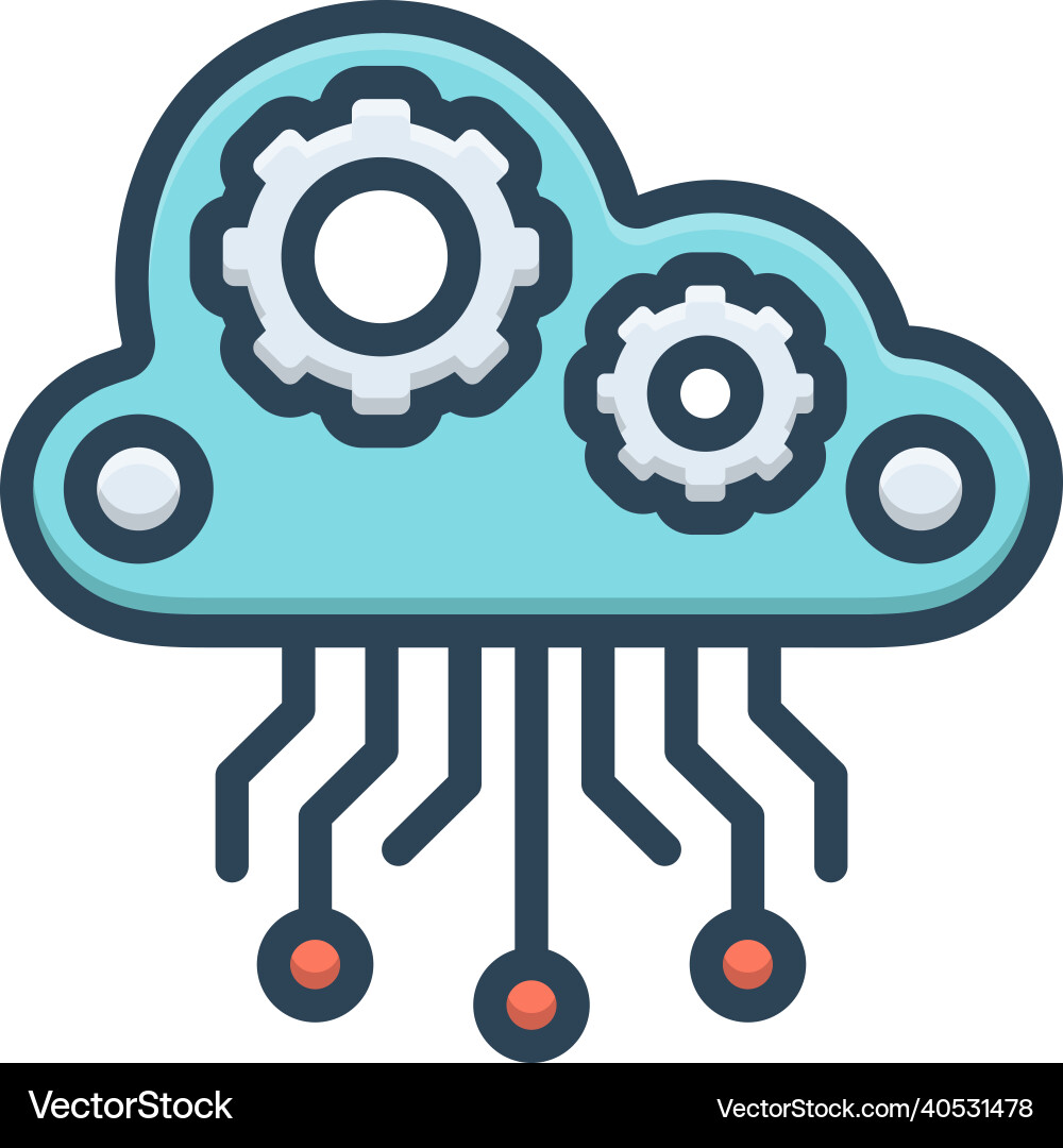 Cloud computing Vector Image