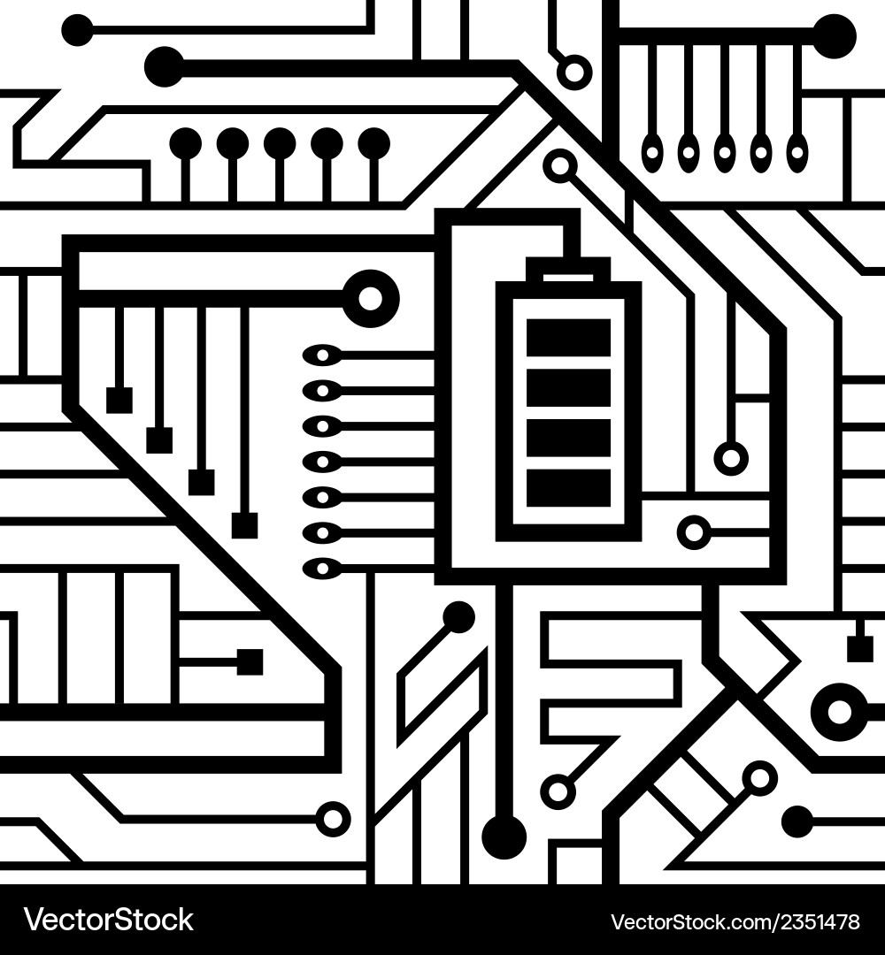 Electronic Circuit Pattern vector image