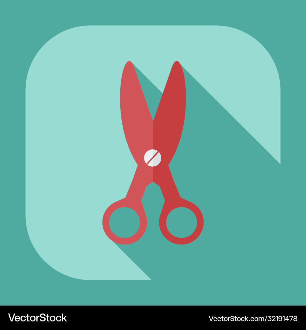 Flat modern design with shadow icons scissors Flat modern design with shadow icons scissors vector image