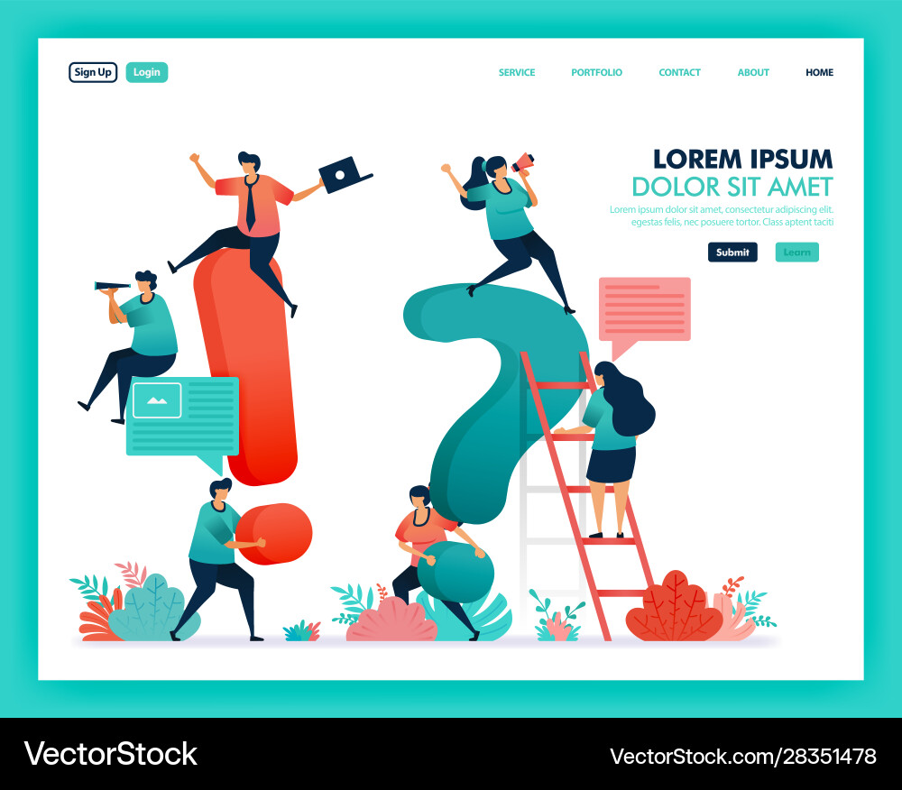 For qna or question and answer questioning many For qna or question and answer questioning many vector image