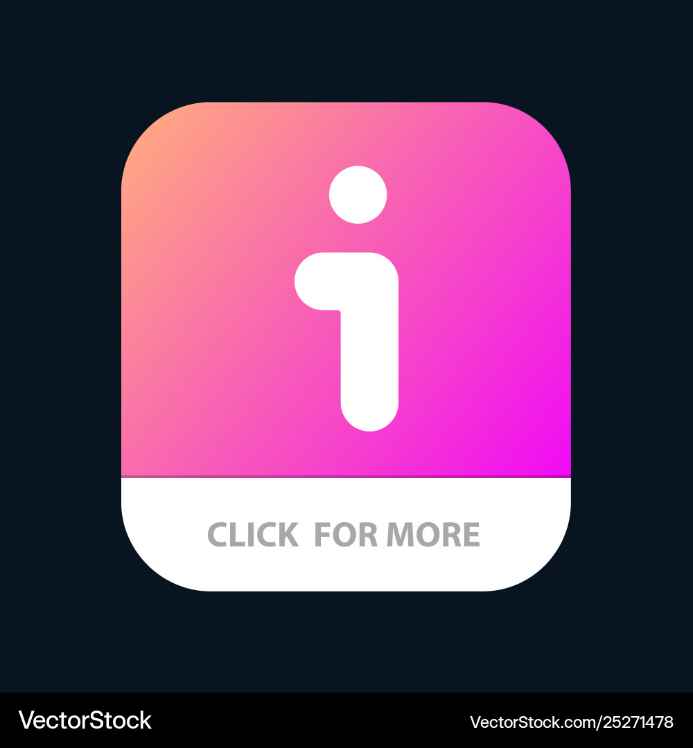 I info information interface mobile app button I info information interface mobile app button vector image