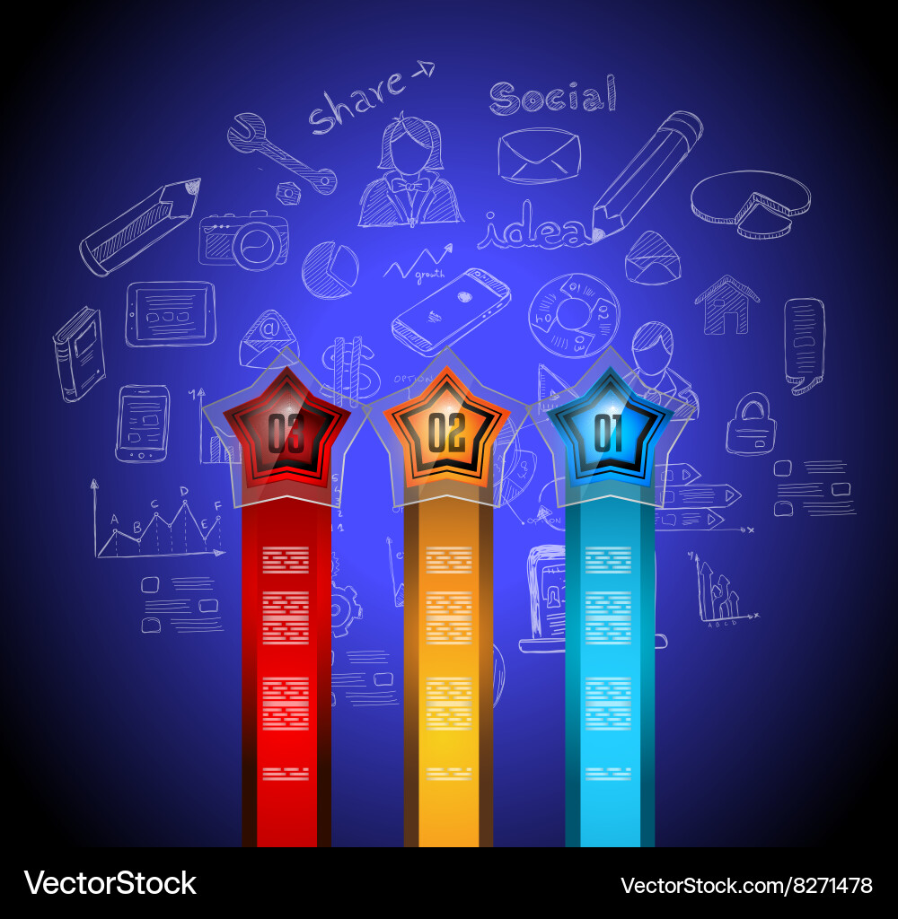 Infographics complex layout with option buttons vector image