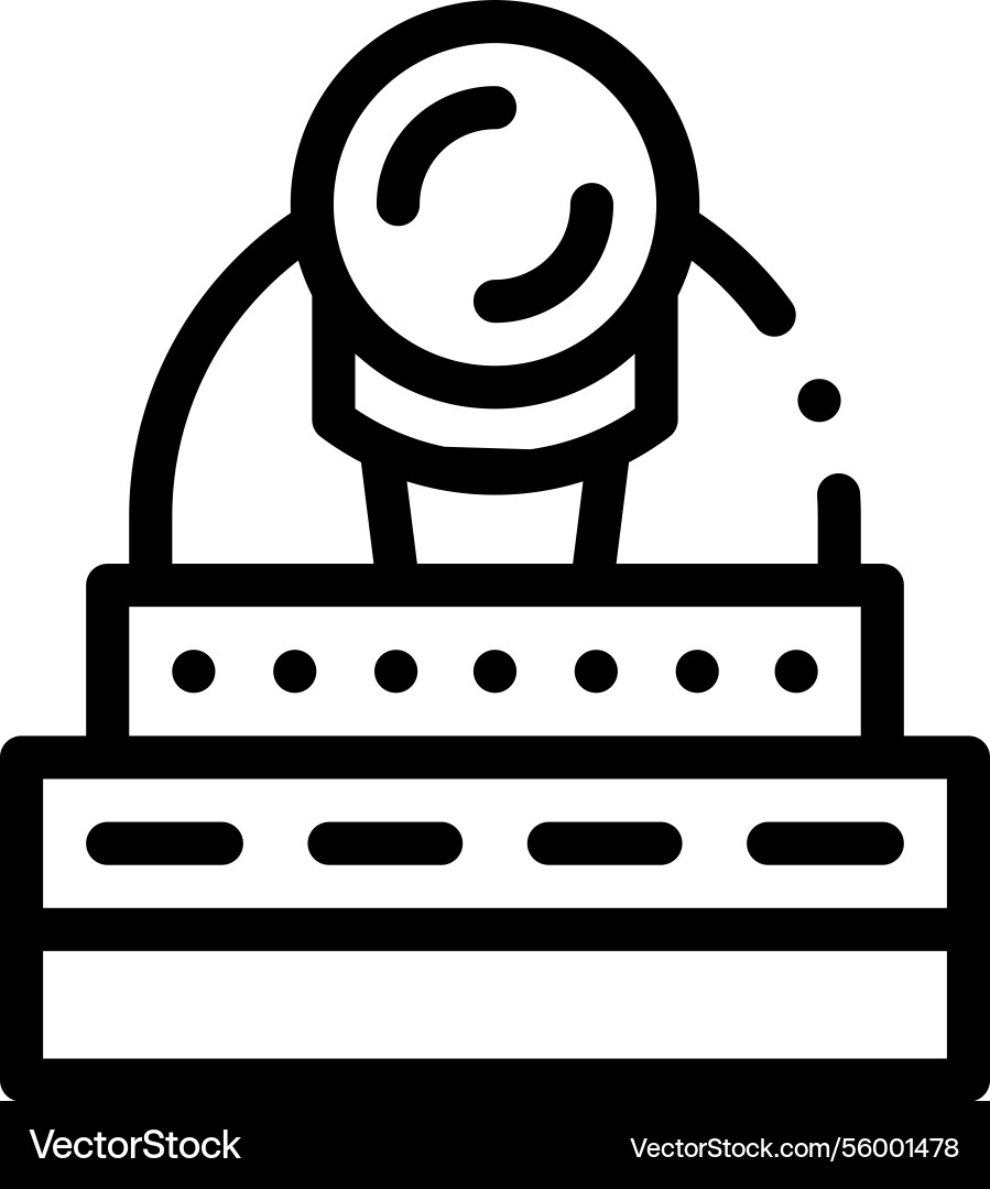 Observing icon thin linear style design isolated Vector Image