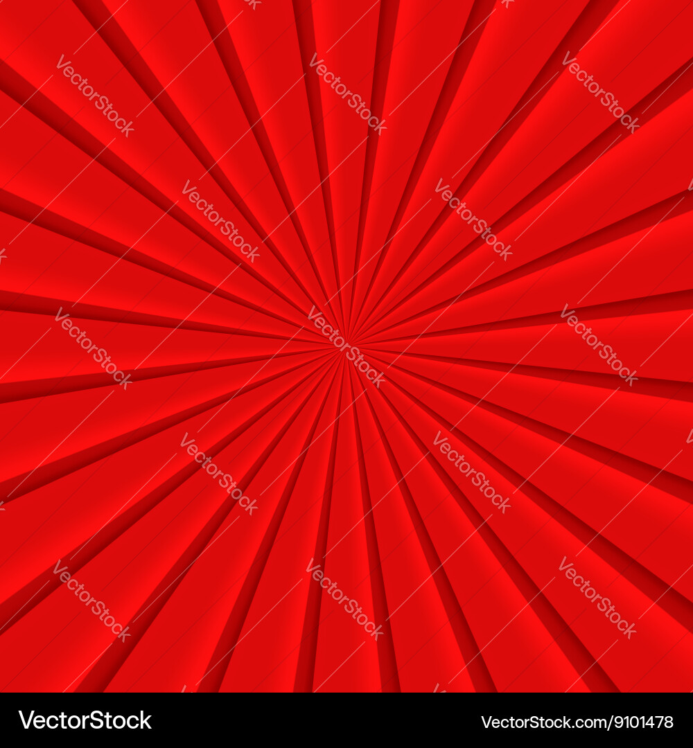 Red Abstract Rays Background Vector Image