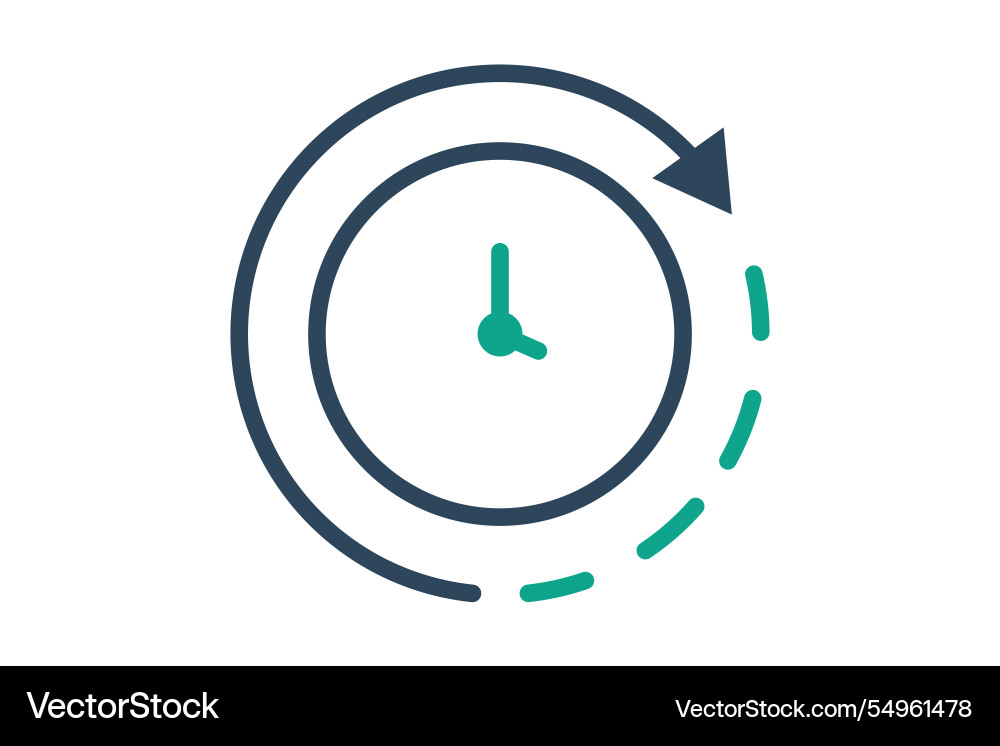 Time icon line style related Time icon line style related vector image