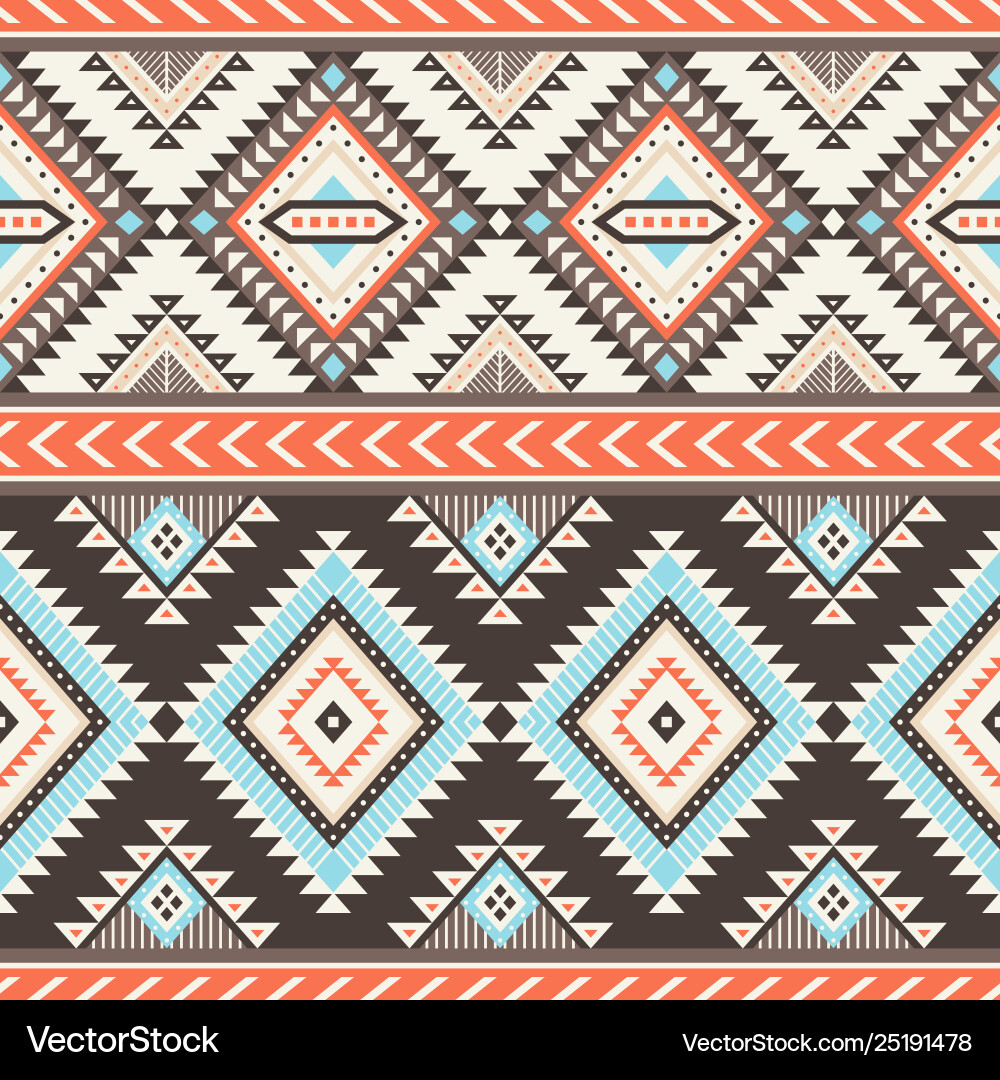Tribal geometric seamless pattern Tribal geometric seamless pattern vector image