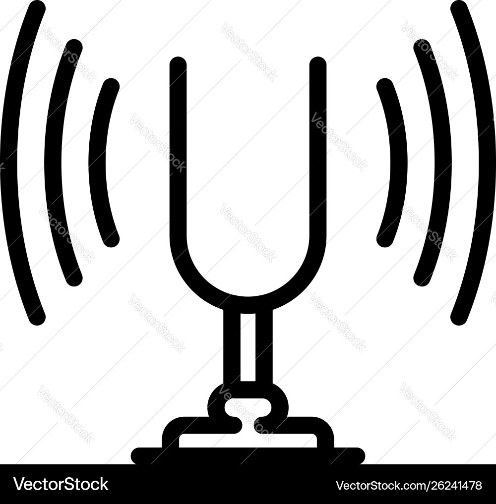 Tuning fork device icon outline style Tuning fork device icon outline style Vector Image