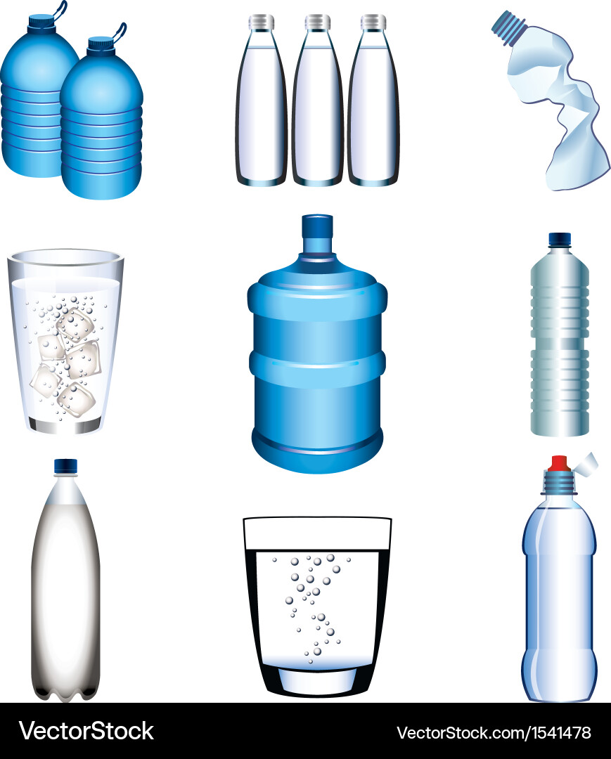 Water set Royalty Free Vector Image - VectorStock