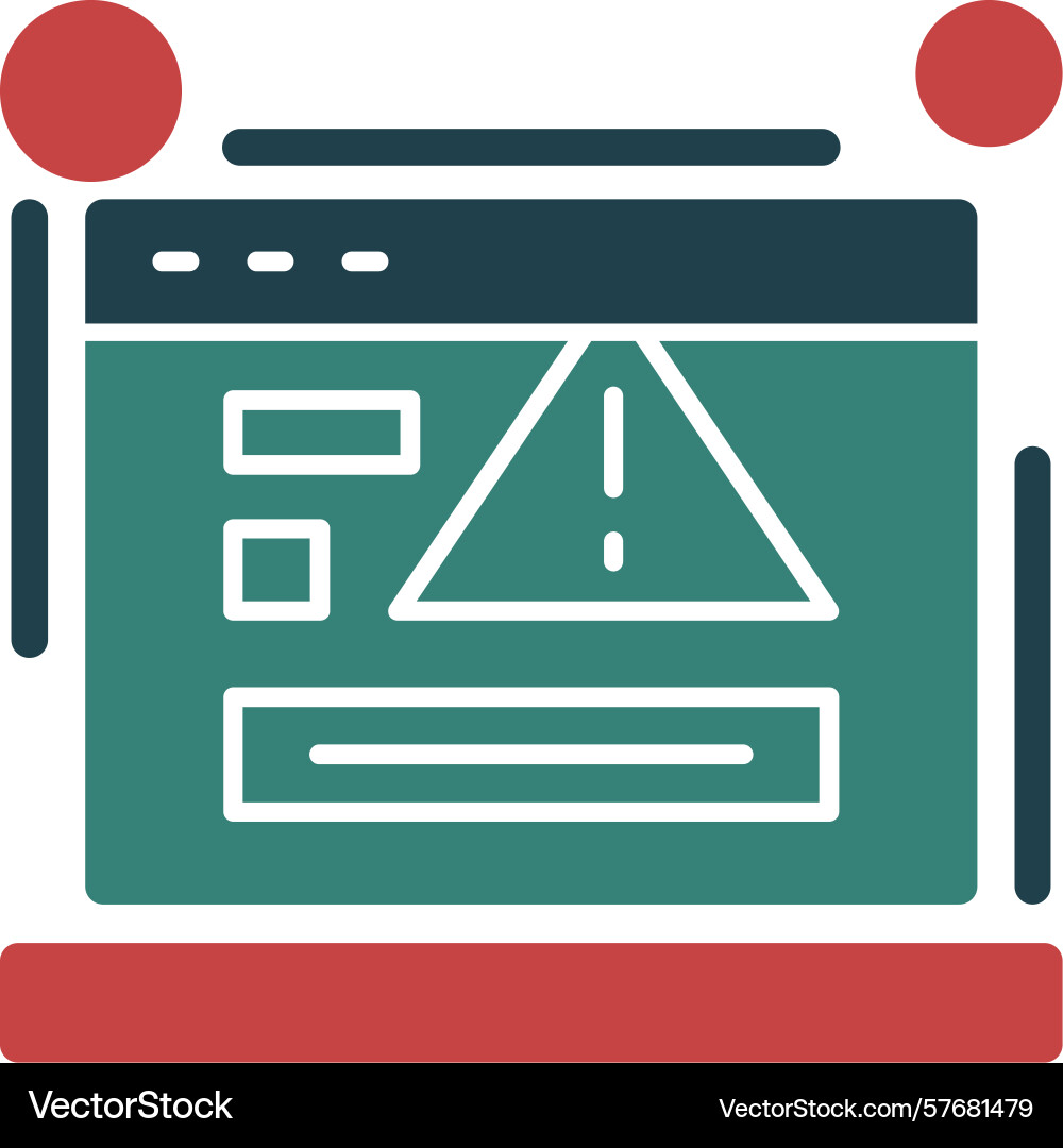 404 error glyph multi color icon Vector Image