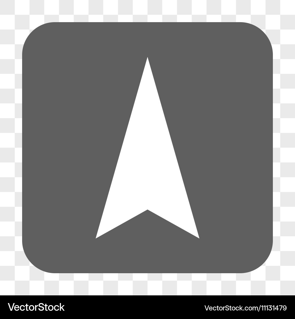 Arrowhead up rounded square button Vector Image