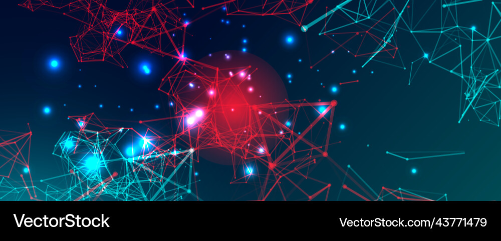 Background with plexus effect futuristic Background with plexus effect futuristic Vector Image