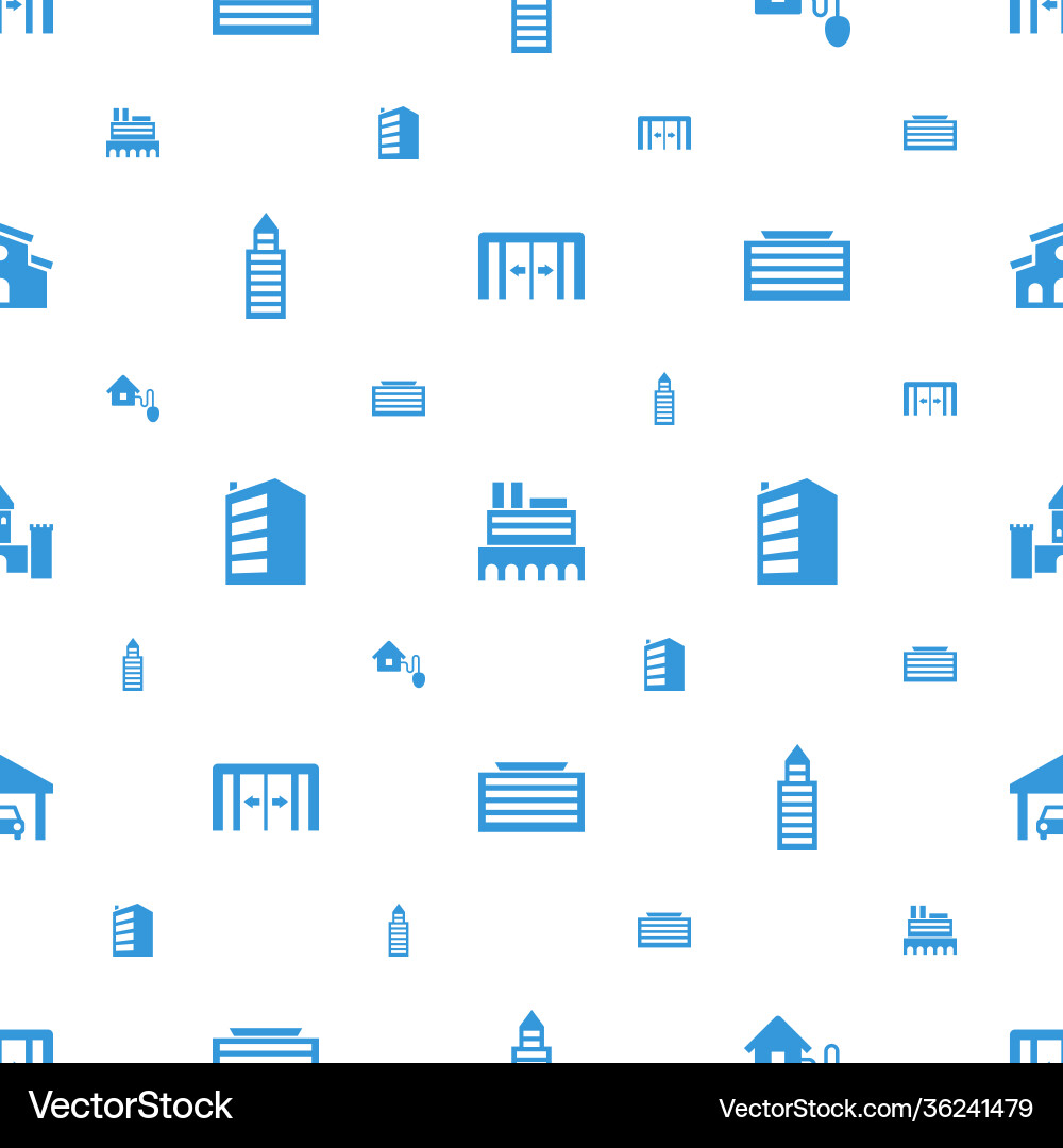 Building icons pattern seamless white background Building icons pattern seamless white background Vector Image