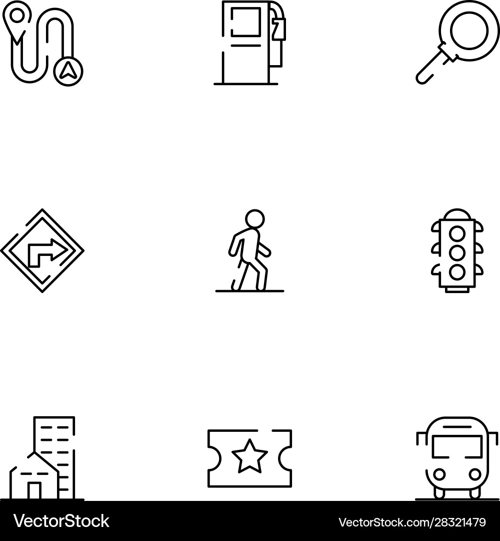 Bundle maps and navigation icons vector image