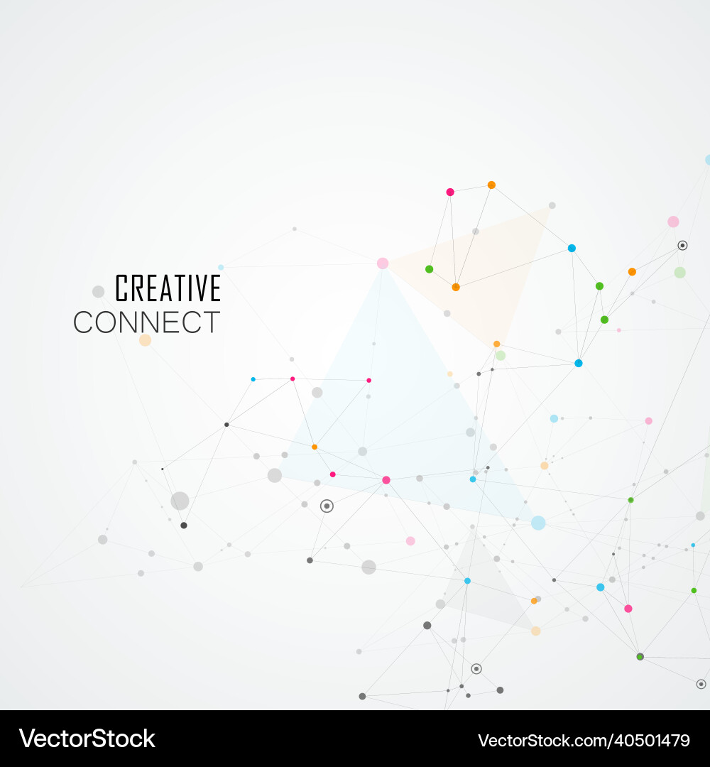 Creative connection with points and lines Creative connection with points and lines Vector Image