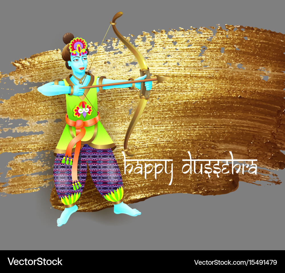 Design krishna shoots an arrow from a bow vector image