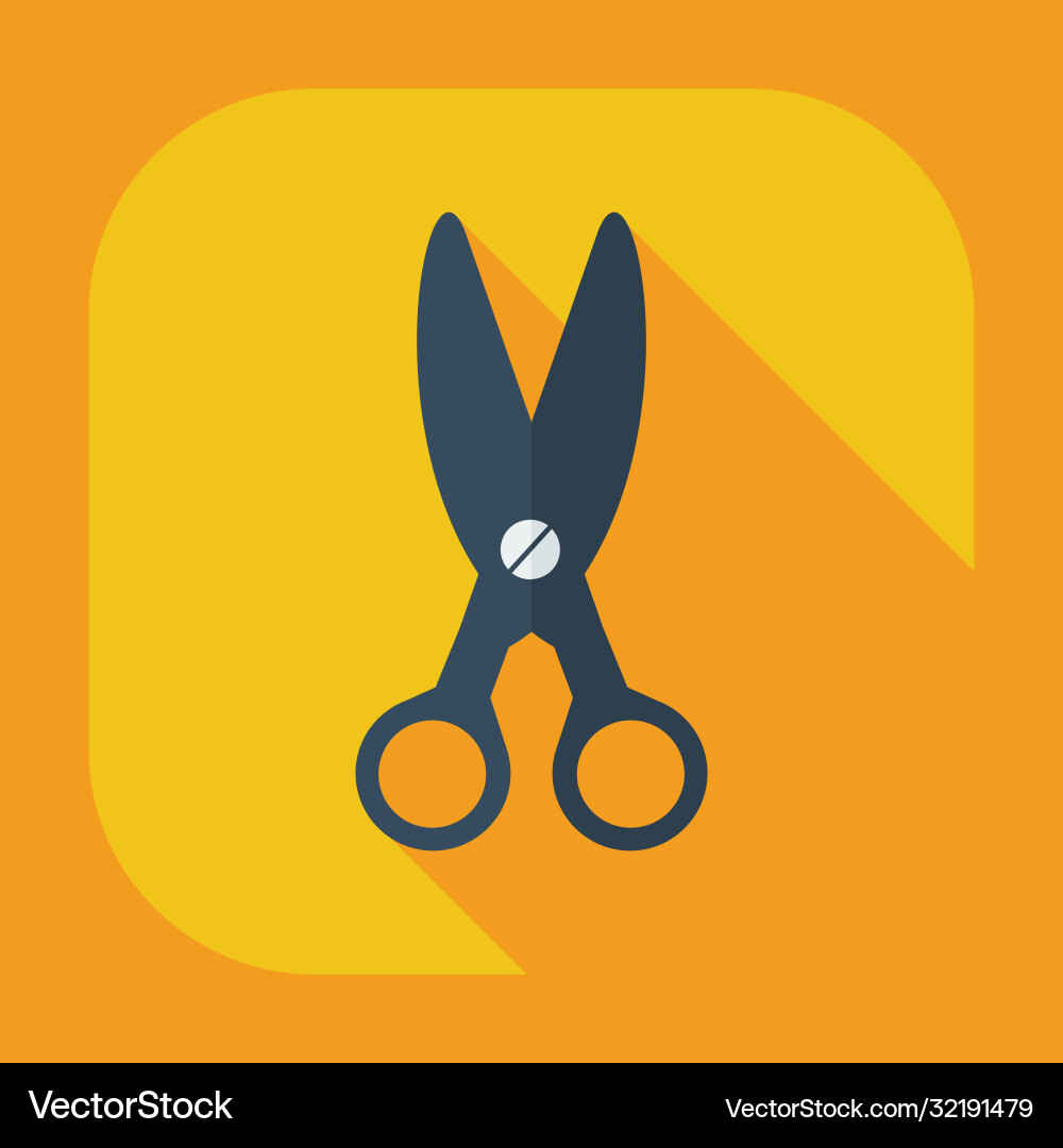 Flat modern design with shadow icons scissors vector image