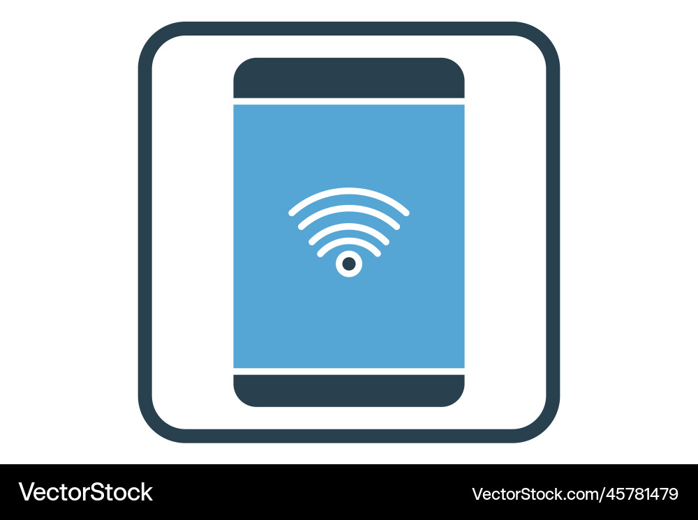 Free wifi icon solid style simple design Free wifi icon solid style simple design vector image