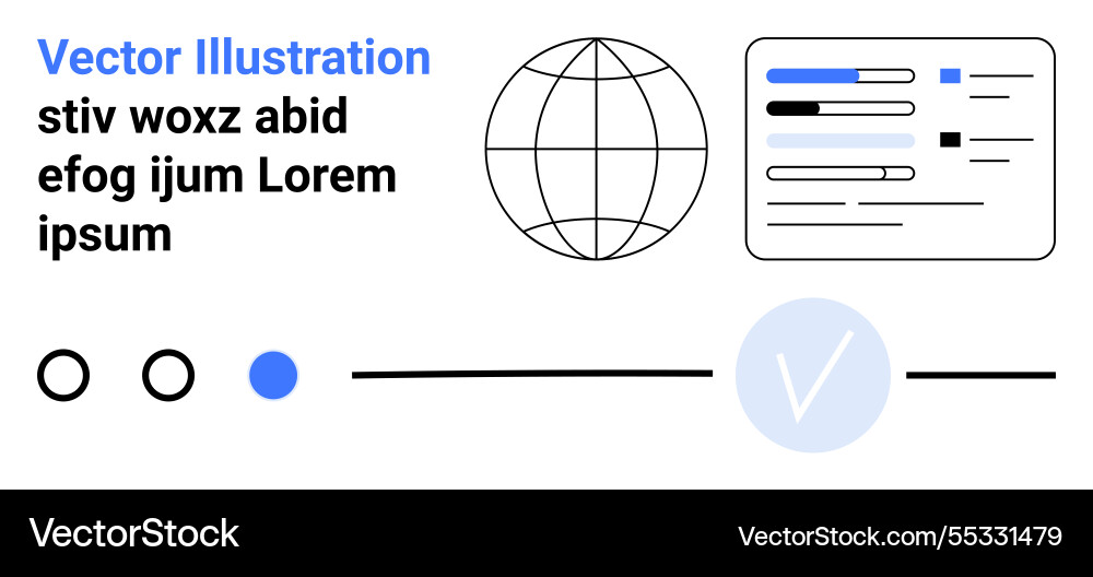 Global connectivity with online forms and user vector image