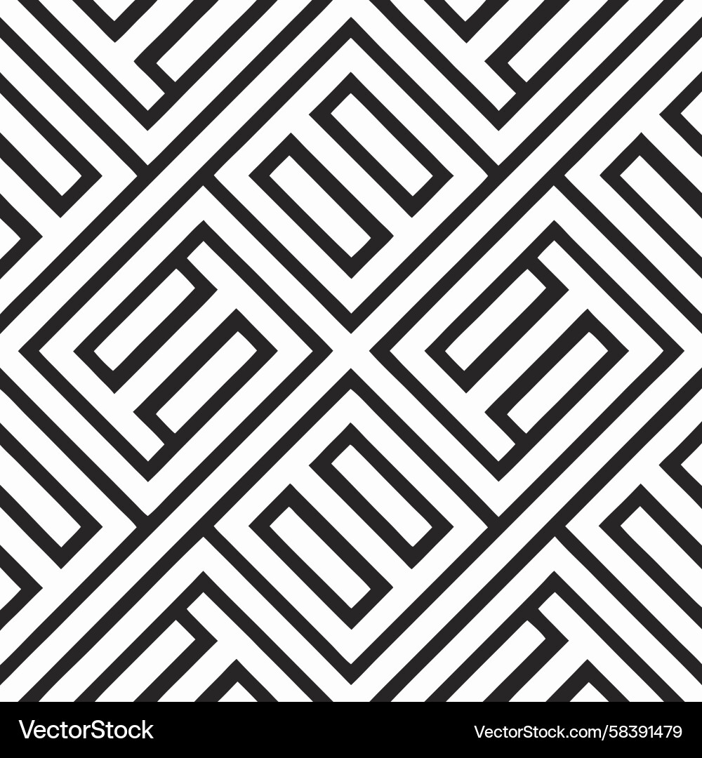 Interlocking Geometric Pattern Vector Image