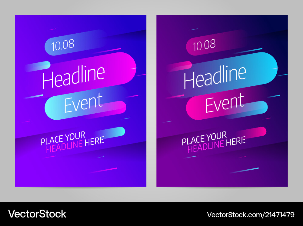 Layout design template for event Vector Image