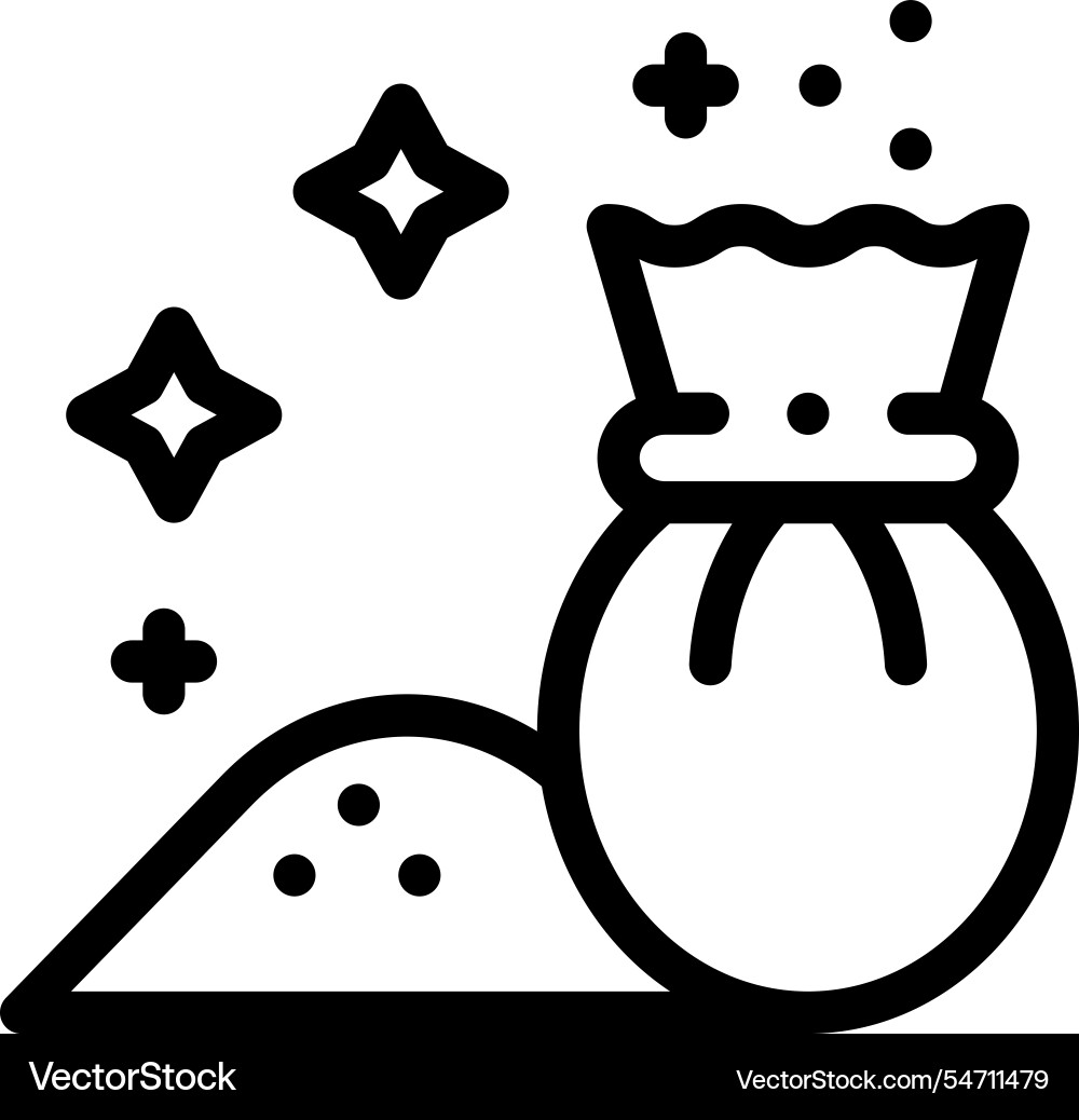 Magic hat icon thin linear style design isolated Magic hat icon thin linear style design isolated vector image