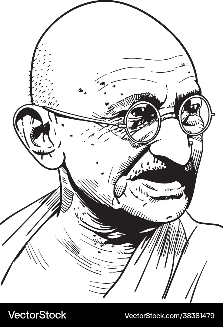 Mohandas karamchand gandhi vector image