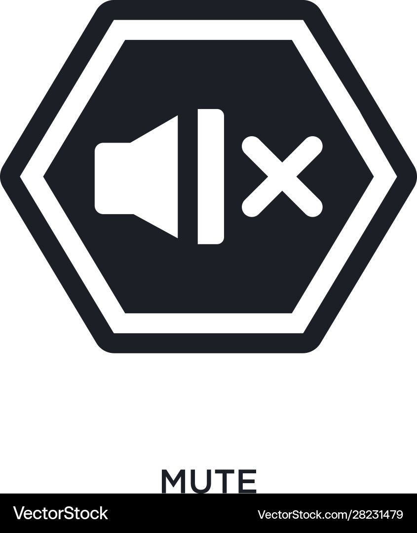 Mute isolated icon simple element from signs vector image