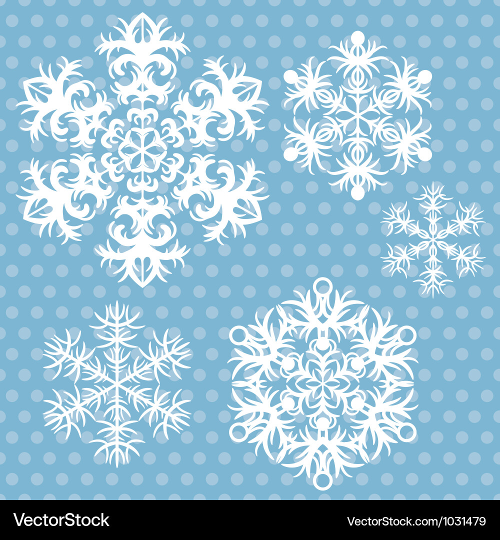 Retro Snowflake Pattern vector image